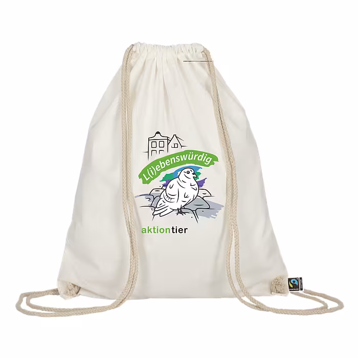 Turnbeutel – Motiv: "Taube " – Farbe: "Natur"