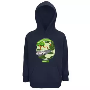 Sweatshirt mit Kapuze - Motiv "Eichhoernchenseil" - Farbe: "French Navy" (319)