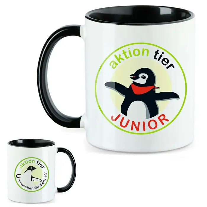 aktion tier Tasse – Motiv "Juniorclub" – Farbe: "Schwarz" aktion tier Tasse – Motiv "Juniorclub" – Farbe: "Schwarz"