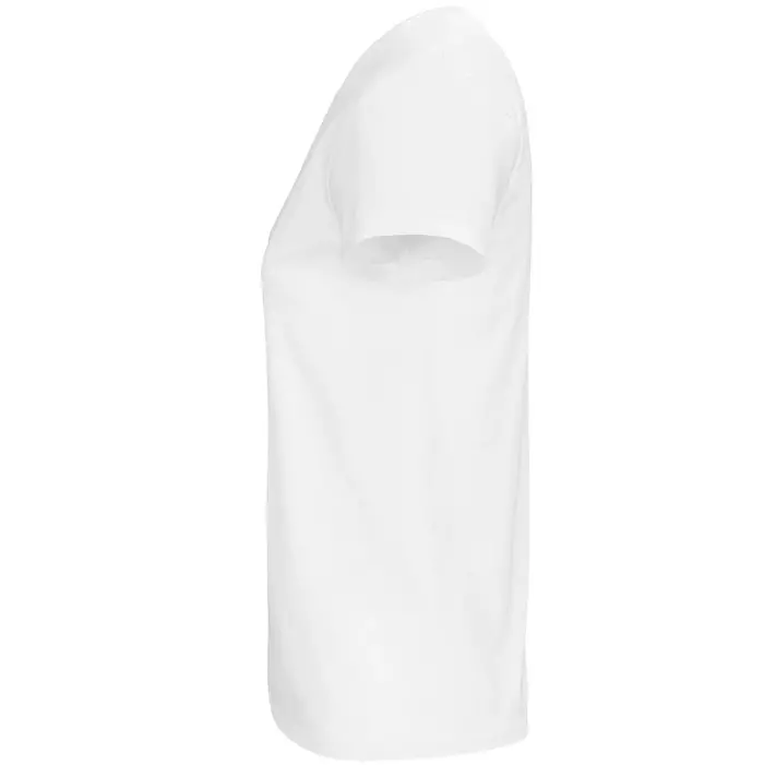 Damen Rundhals T-Shirt – Seitenansicht – White – Farbe "White" (102)