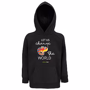 Kinder Hoodie - Motiv "Chamäleon", Farbe: Deep Black