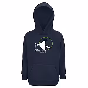Kinder Hoodie - Motiv "Tierschutz ist Klimaschutz", Farbe: French Navy