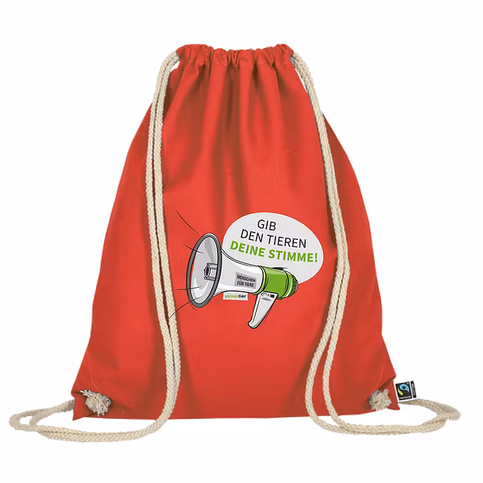 Turnbeutel – Motiv: "Megaphon" – Farbe: "Rot"