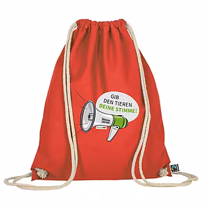 Turnbeutel – Motiv: "Megaphon" – Farbe: "Rot"