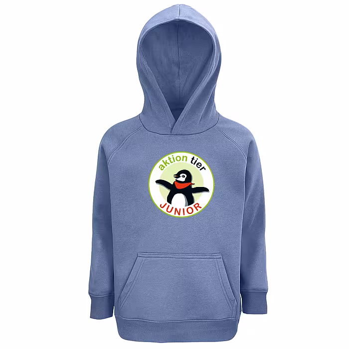 Kinder Hoodie - Motiv "Junior", Farbe: Denim