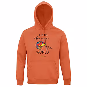 Hoodie – Motiv: "Chamäleon" - Farbe: Orange