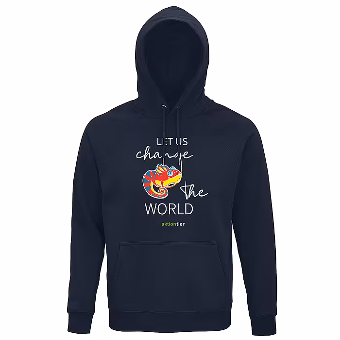 Hoodie – Motiv: "Chamäleon" - Farbe: French Navy