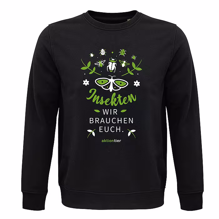 Unisex-Sweatshirt – Motiv "Insekten wir brauchen euch -Schmetterling" 
