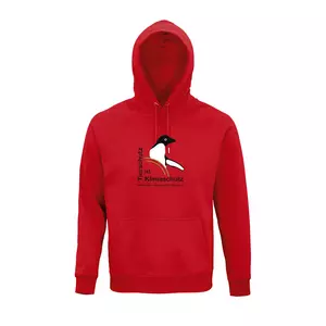 Sweatshirt mit Kapuze – Motiv "Tierschutz ist Klimaschutz" – Farbe "Rot" (145)