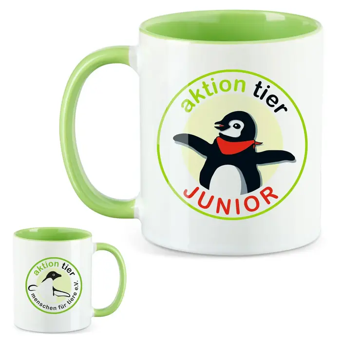 aktion tier Tasse | Motiv Juniorclub | Farbe Hellgrün aktion tier Tasse – Motiv "Juniorclub" – Farbe: "Hellgrün"