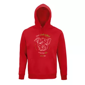 Sweatshirt mit Kapuze – Motiv "Den Unterschied machst du" – Farbe "Rot" (145)
