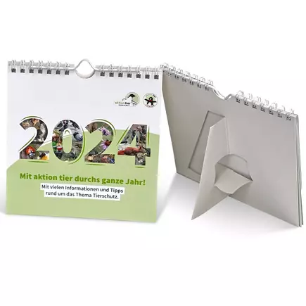 aktion tier Tierschutz- Tisch- und Wandkalender 2024