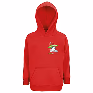 Kinder Hoodie - Motiv "Taube", Farbe: Rot
