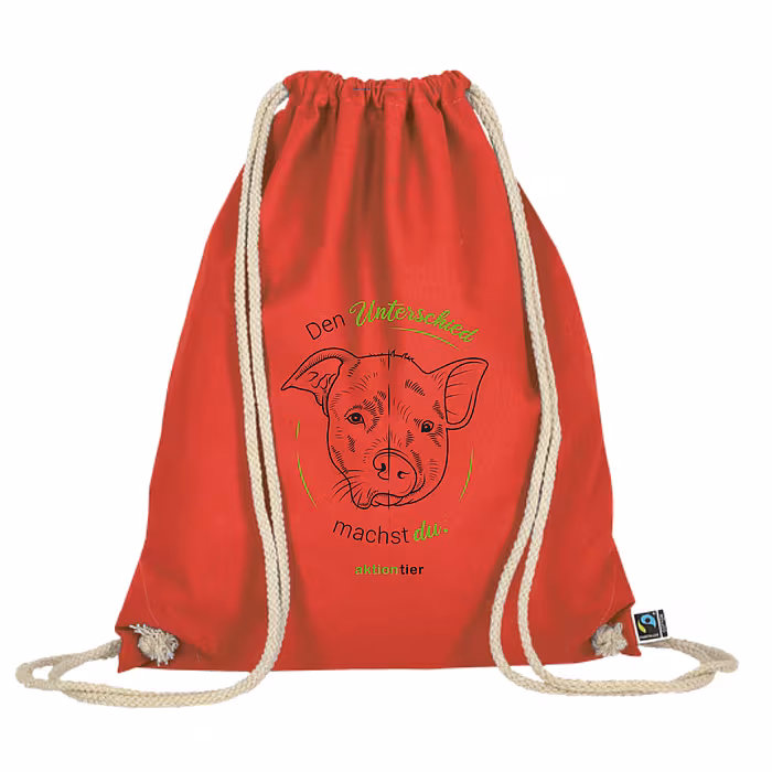 Turnbeutel – Motiv: "Den Unterschied machst du" – Farbe: "Rot"