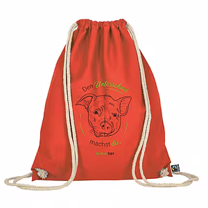 Turnbeutel – Motiv: "Den Unterschied machst du" – Farbe: "Rot"