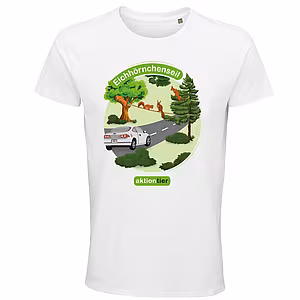 Unisex Rundhals T-Shirt – Motiv "Eichhörnchenseil" 