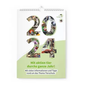 aktion tier Tierschutz Wandkalender 2024 gross A4
