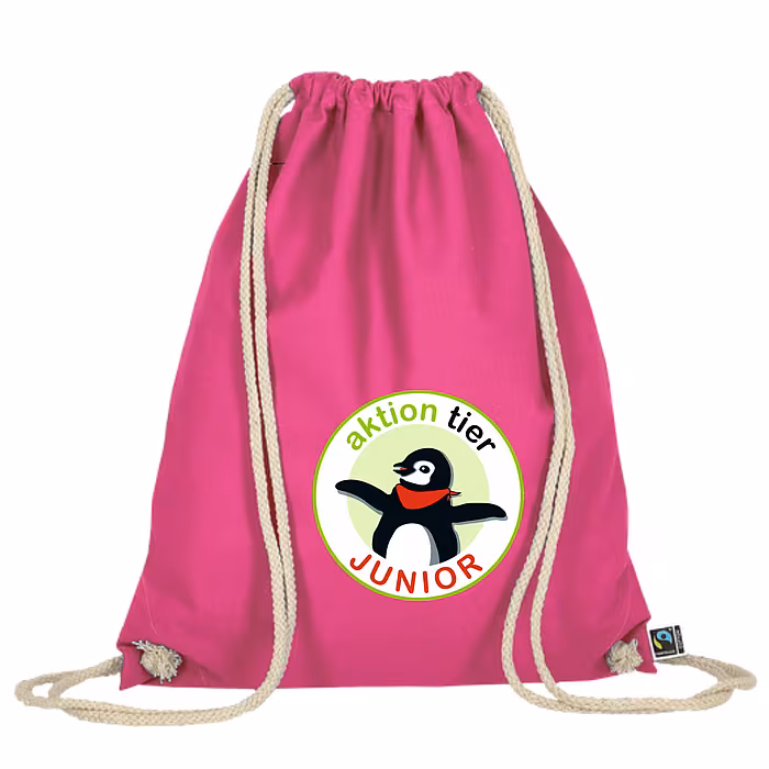 Turnbeutel – Motiv: "Junior" – Farbe: "Pink"