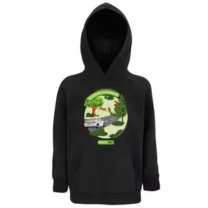 Sweatshirt mit Kapuze - Motiv "Eichhoernchenseil" - Farbe: "Black" (312)