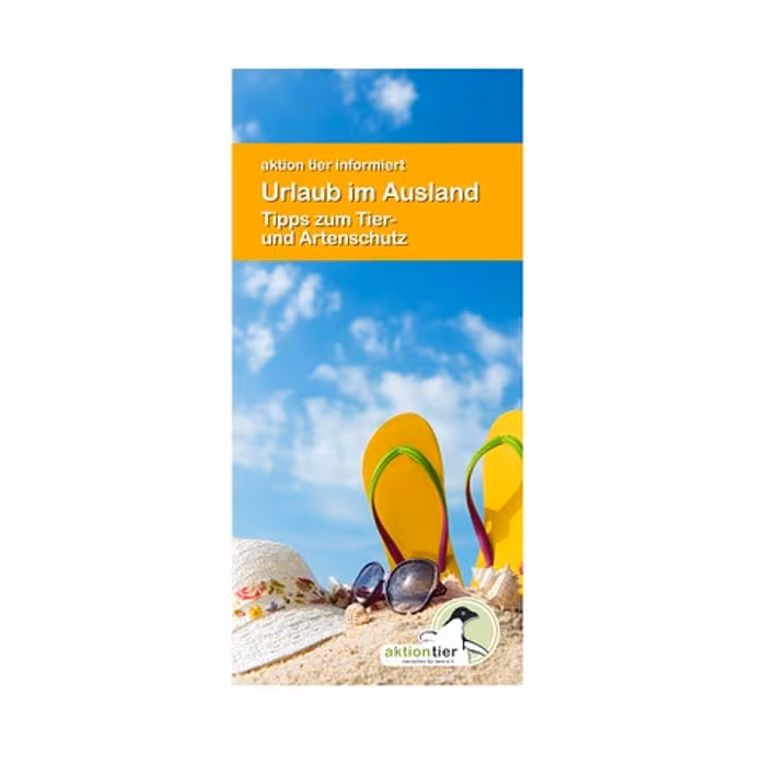 aktion tier Flyer "Urlaub im Ausland"