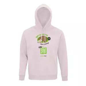 Sweatshirt mit Kapuze – Motiv "Igeln helfen aber richtig" – Farbe: "Pale Pink"