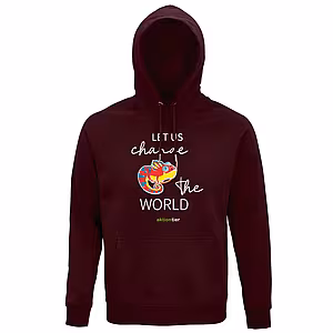 Hoodie – Motiv: "Chamäleon" - Farbe: Burgunder