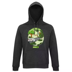 Sweatshirt mit Kapuze – Motiv "Eichhoernchenseil" – Farbe "Charcoal Melange" (348)