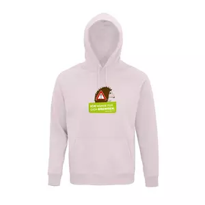 Sweatshirt mit Kapuze – Motiv "Ich würde für dich bremsen" – Farbe "Pale Pink" (141)