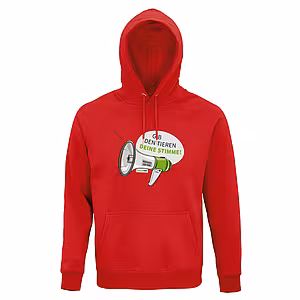 Hoodie – Motiv: "Megaphon" - Farbe: Rot