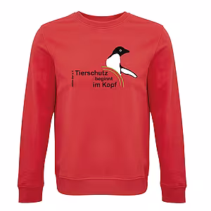 Unisex-Sweatshirt – Motiv "Tierschutz beginnt im Kopf"