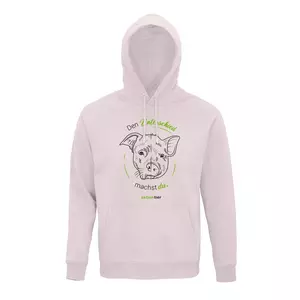 Sweatshirt mit Kapuze – Motiv "Den Unterschied machst du" – Farbe" Pale Pink" (141)