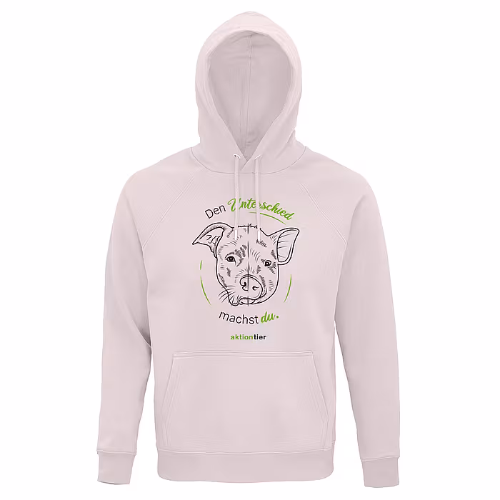 Hoodie – Motiv: "Den Unterschied machst du" - Farbe: Pale Pink Hoodie – Motiv: "Den Unterschied machst du" - Farbe: Pale Pink