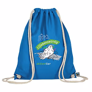 Turnbeutel – Motiv: "Taube " – Farbe: "Hellblau"