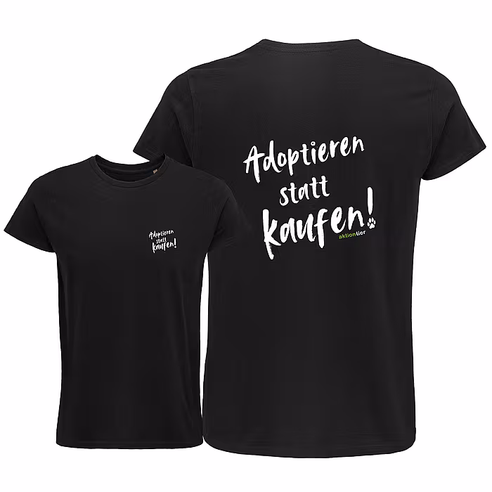 Unisex Rundhals T-Shirt – Motiv "Adoptieren"