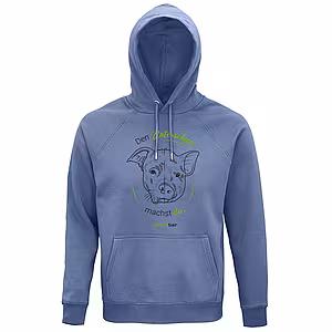 Hoodie – Motiv: "Den Unterschied machst du" - Farbe: Denim