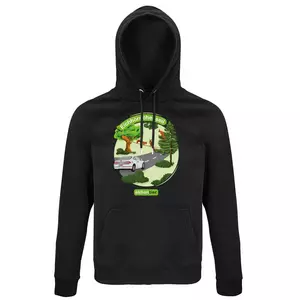 Sweatshirt mit Kapuze – Motiv "Eichhoernchenseil" – Farbe "Black" (312)