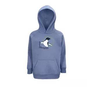 Sweatshirt mit Kapuze – Motiv "Tierschutz ist Klimaschutz – Farbe "Blue" (205)