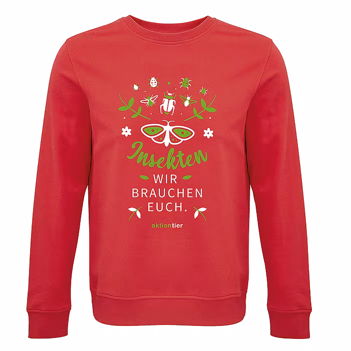 Unisex-Sweatshirt – Motiv "Insekten wir brauchen euch -Schmetterling"
