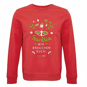 Unisex-Sweatshirt – Motiv "Insekten wir brauchen euch -Schmetterling"