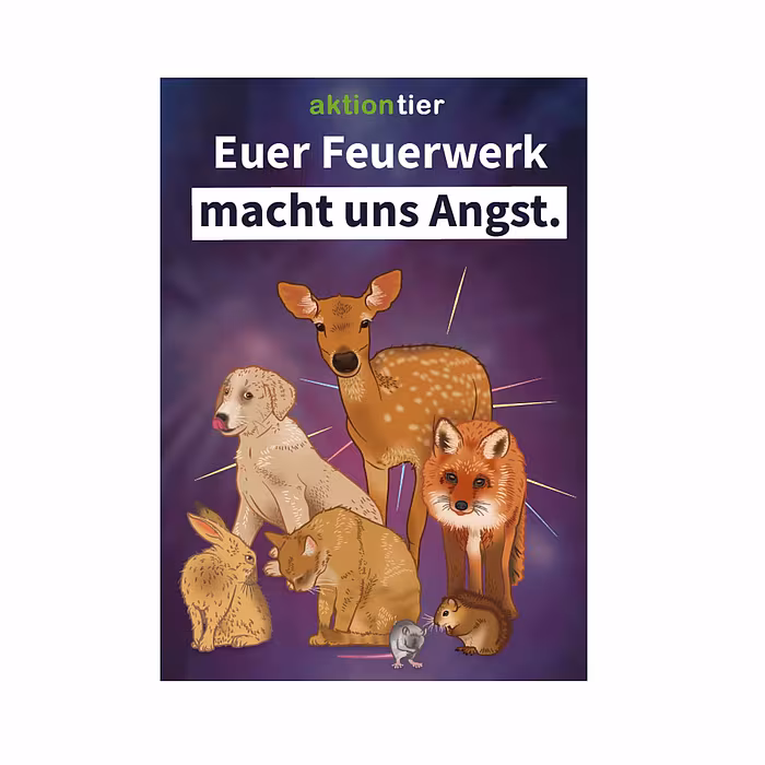 aktion tier Postkarte "Silvester"