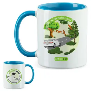 aktion tier Tasse – Motiv: "Eichhoernchenseil" – Farbe: "hellblau"