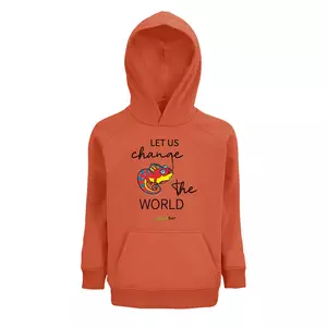 Sweatshirt mit Kapuze - Motiv "Chamäleon" - Farbe: Burnt Orange (403)