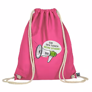 Turnbeutel – Motiv: "Megaphon" – Farbe: "Pink"