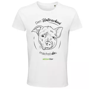 Herren Rundhals T-Shirt – Motiv "Den Unterschied machst du" – Farbe "White" (102)