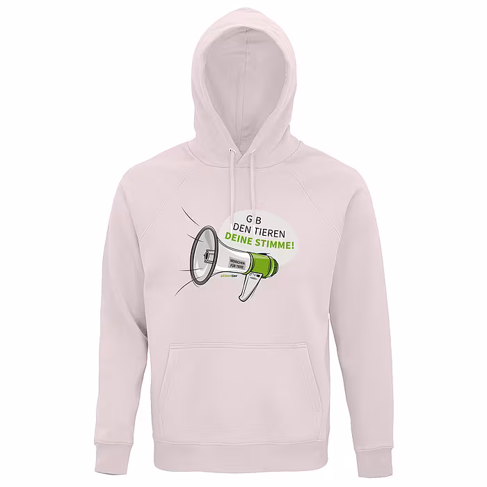 Hoodie – Motiv: "Megaphon" - Farbe: Pale Pink