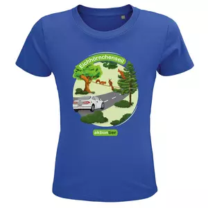  Kinder Rundhals-T-Shirt – Motiv "Eichhoernchenseil" – Farbe "Royal Blue"(241)