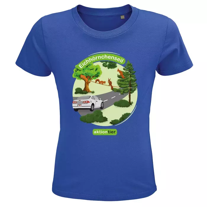 Kinder Rundhals-T-Shirt – Motiv "Eichhoernchenseil" – Farbe "Royal Blue"(241) Kinder Rundhals-T-Shirt – Motiv "Eichhoernchenseil" – Farbe "Royal Blue"(241)