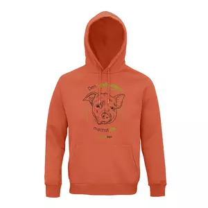 Sweatshirt mit Kapuze – Motiv "Den Unterschied machst du" –  Farbe" Orange" (403)