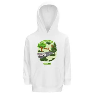 Sweatshirt mit Kapuze - Motiv "Eichhoernchenseil" - Farbe: "White" (102)