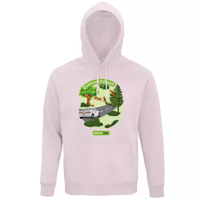 Sweatshirt mit Kapuze – Motiv "Eichhoernchenseil" – Farbe "Pale-Pink" (141) Sweatshirt mit Kapuze – Motiv "Eichhoernchenseil" – Farbe "Pale-Pink" (141)